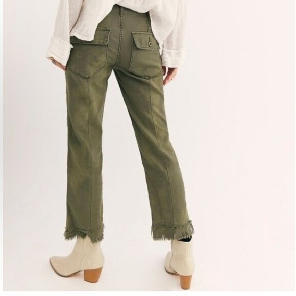 Free People Stormbringer Khaki Cargo Pants W24 - Picture 2 of 9